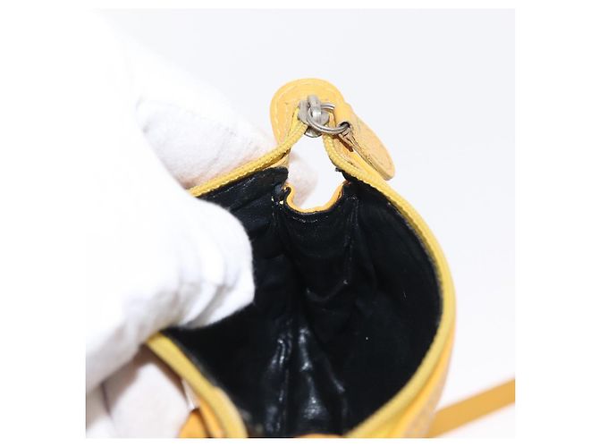 Borsa a spalla in pelle Christian Dior gialla argento autentica bs33120 Giallo - vista 19