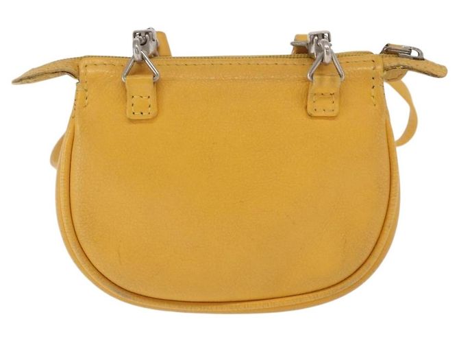 Borsa a spalla in pelle Christian Dior gialla argento autentica bs33120 Giallo - vista 3