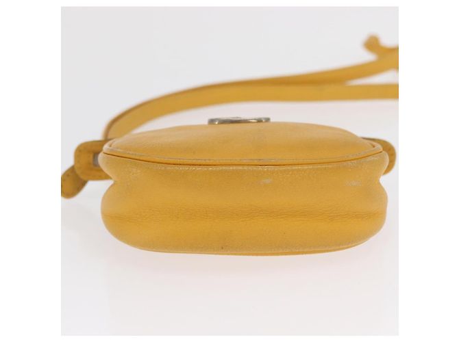 Borsa a spalla in pelle Christian Dior gialla argento autentica bs33120 Giallo - vista 9