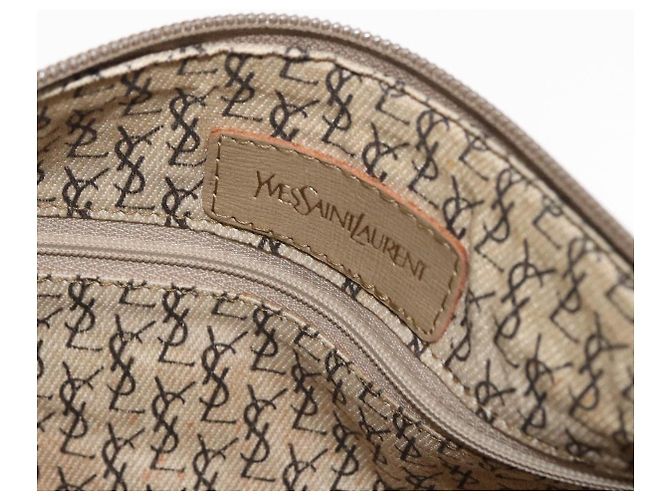 SAINT LAURENT Borsa a mano in pelle beige Auth 170128 - vista 15