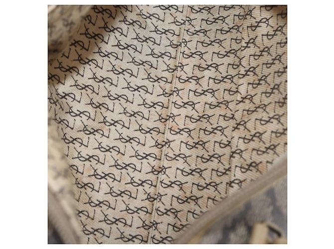 SAINT LAURENT Borsa a mano in pelle beige Auth 170128 - vista 16