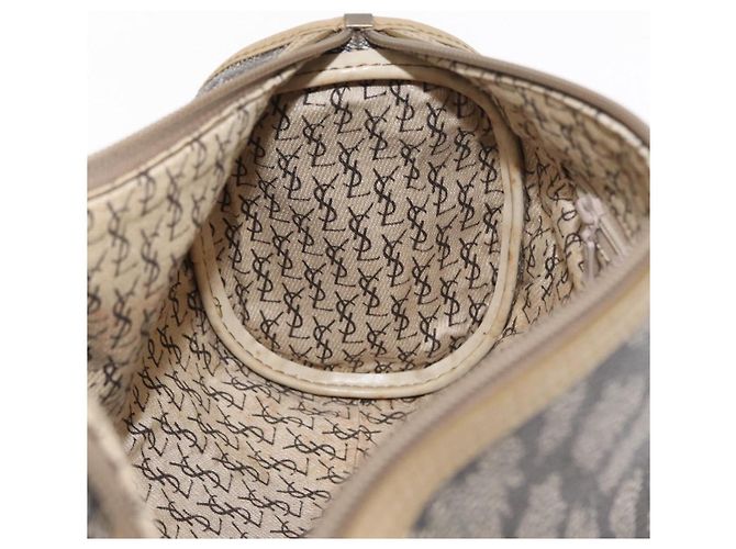 SAINT LAURENT Borsa a mano in pelle beige Auth 170128 - vista 17