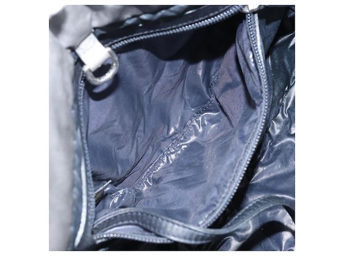 CHANEL Bolsa Tote Cocoon Lona Recubierta Plata CC Auth bs33124 - vista 22