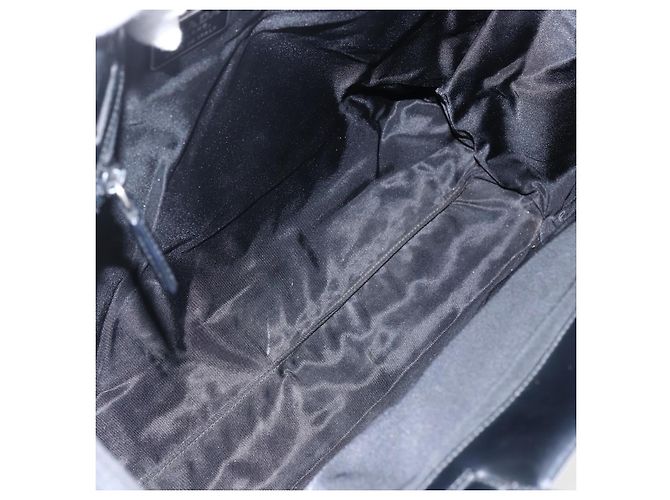 PRADA Borsa a mano in nylon nero argento Auth 170309 - vista 10