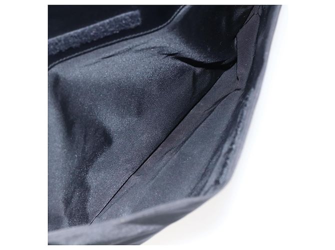PRADA Borsa a mano in nylon nero argento Auth 170309 - vista 11
