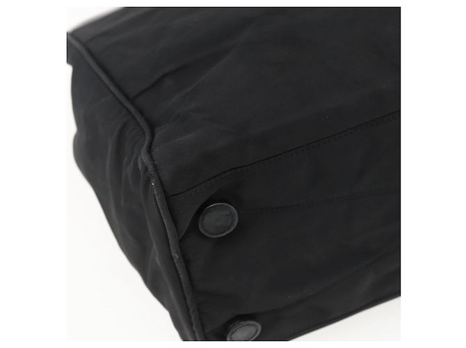 PRADA Borsa a mano in nylon nero argento Auth 170309 - vista 16