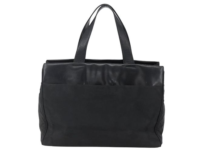 PRADA Borsa a mano in nylon nero argento Auth 170309 - vista 2