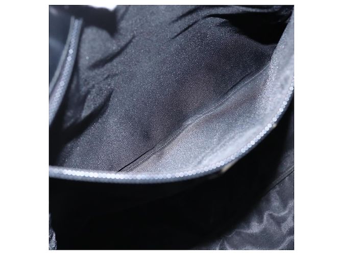 PRADA Borsa a mano in nylon nero argento Auth 170309 - vista 21