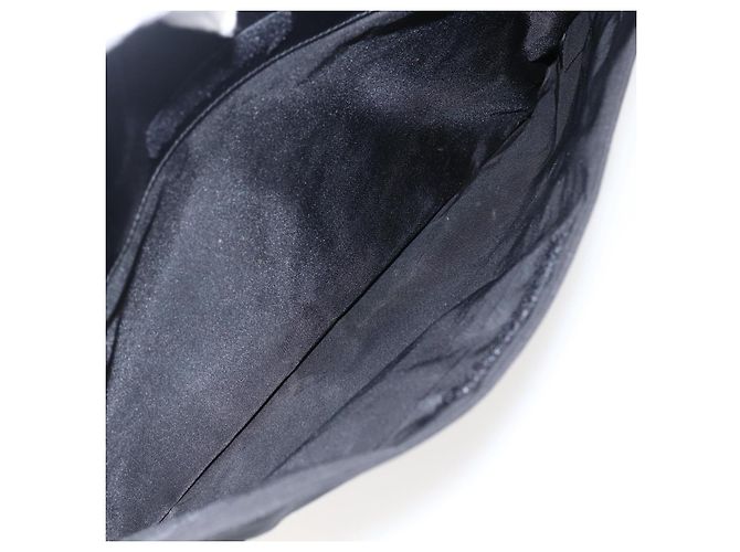 PRADA Borsa a mano in nylon nero argento Auth 170309 - vista 22