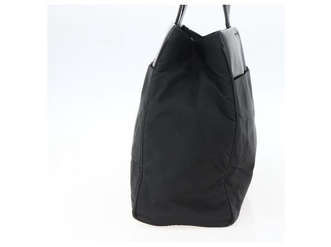 PRADA Borsa a mano in nylon nero argento Auth 170309 - vista 4