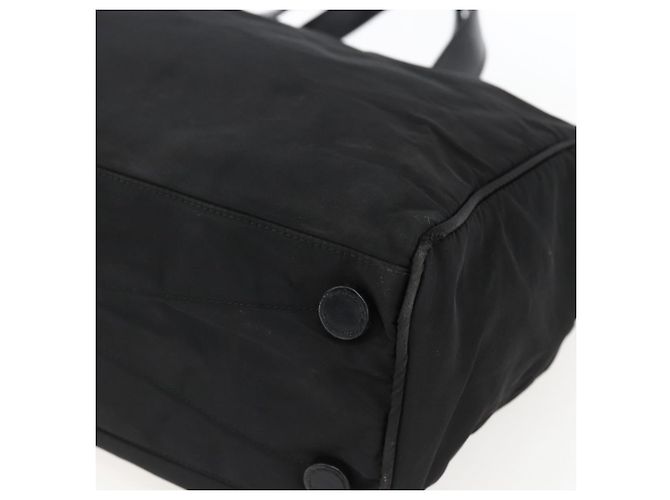 PRADA Borsa a mano in nylon nero argento Auth 170309 - vista 9