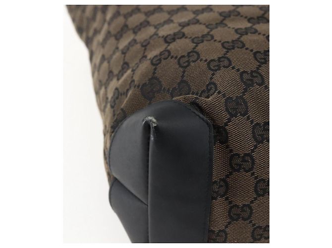 Borsa Tote GG Canvas Gucci Nera Argento 019 0401 Auth ep13216 Nero - vista 13