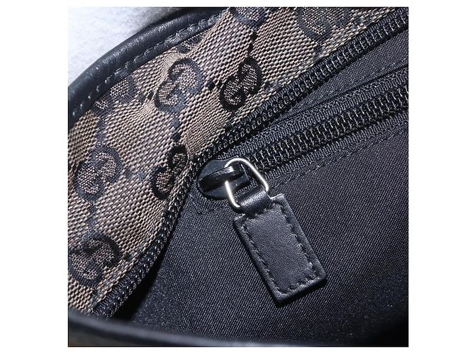 Borsa Tote GG Canvas Gucci Nera Argento 019 0401 Auth ep13216 Nero - vista 17
