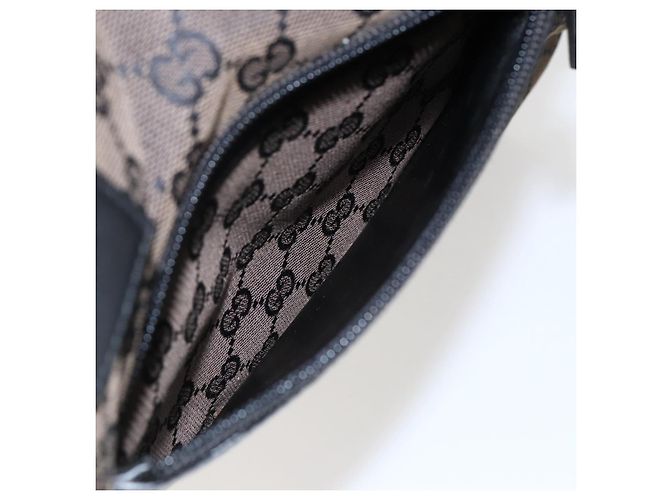 Borsa Tote GG Canvas Gucci Nera Argento 019 0401 Auth ep13216 Nero - vista 22