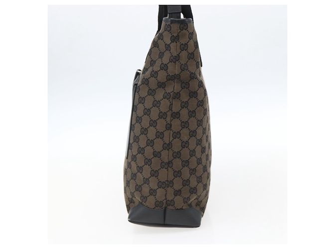 Borsa Tote GG Canvas Gucci Nera Argento 019 0401 Auth ep13216 Nero - vista 5