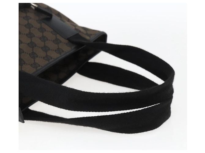 Borsa Tote GG Canvas Gucci Nera Argento 019 0401 Auth ep13216 Nero - vista 7