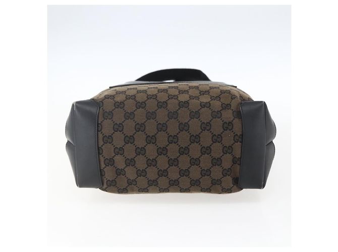 Borsa Tote GG Canvas Gucci Nera Argento 019 0401 Auth ep13216 Nero - vista 9