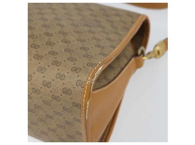 Gucci Borsa a spalla Micro GG Supreme in PVC Beige Oro Auth BA10076 D'oro - vista 12