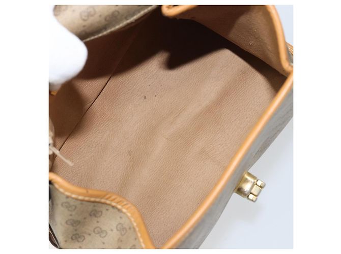 Gucci Borsa a spalla Micro GG Supreme in PVC Beige Oro Auth BA10076 D'oro - vista 17