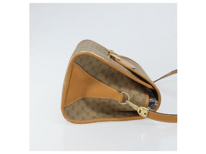 Gucci Borsa a spalla Micro GG Supreme in PVC Beige Oro Auth BA10076 D'oro - vista 4