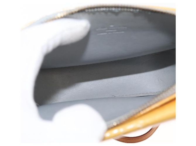 LOUIS VUITTON Bolsa de Accesorios Motto Monogram Vernis Gris M91030 LV Auth bs33023 - vista 11