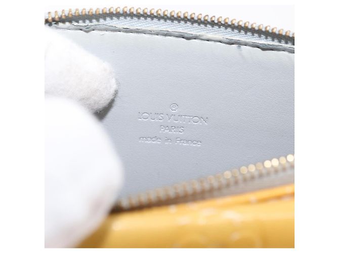 LOUIS VUITTON Bolsa de Accesorios Motto Monogram Vernis Gris M91030 LV Auth bs33023 - vista 18