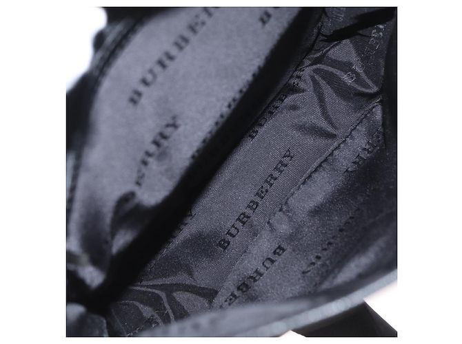 Borsa a spalla in nylon nero e argento autentica BURBERRY bs32780 - vista 11