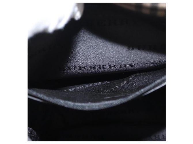 Borsa a spalla in nylon nero e argento autentica BURBERRY bs32780 - vista 12