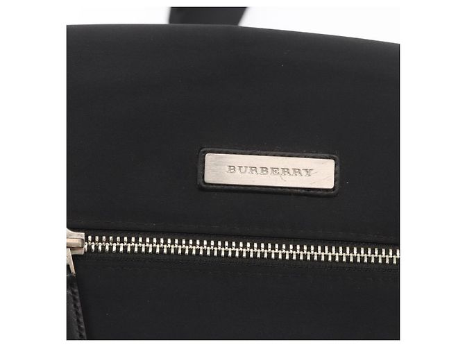 Borsa a spalla in nylon nero e argento autentica BURBERRY bs32780 - vista 17