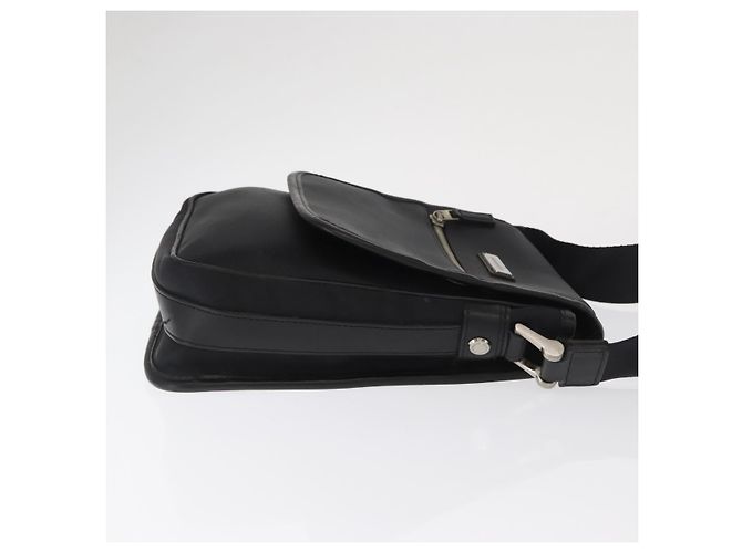 Borsa a spalla in nylon nero e argento autentica BURBERRY bs32780 - vista 3