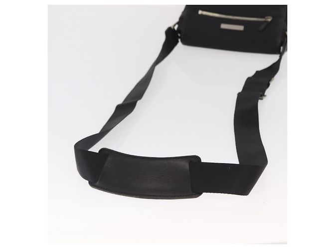 Borsa a spalla in nylon nero e argento autentica BURBERRY bs32780 - vista 7
