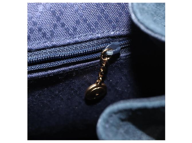 Zaino in suede Gucci Bamboo blu navy oro 003 2058 0016 Auth 166631 - vista 23