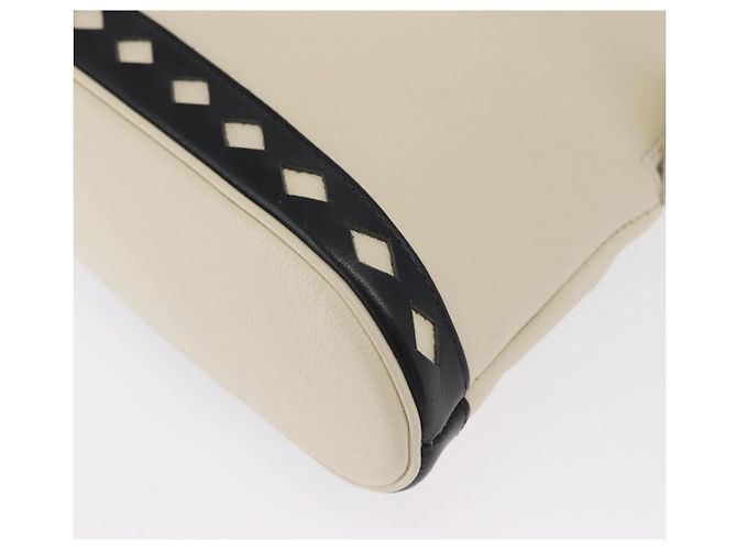 SAINT LAURENT Borsa a mano in pelle bianca Auth 169261V Bianco - vista 14