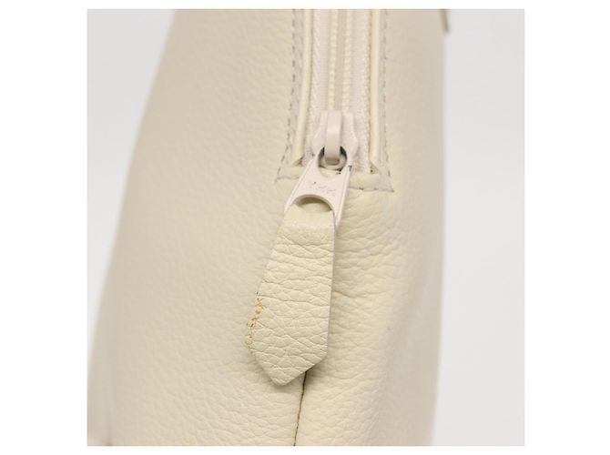 SAINT LAURENT Borsa a mano in pelle bianca Auth 169261V Bianco - vista 15