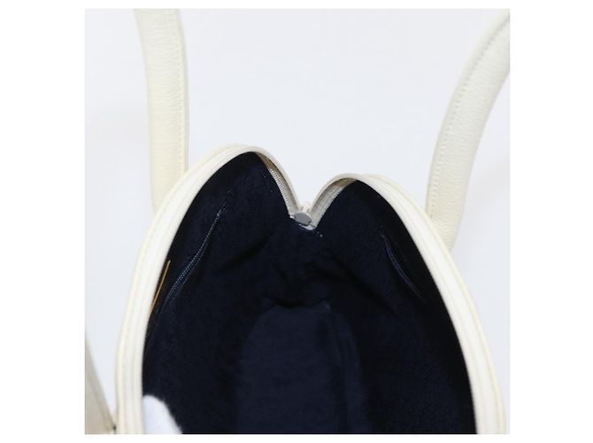 SAINT LAURENT Borsa a mano in pelle bianca Auth 169261V Bianco - vista 18