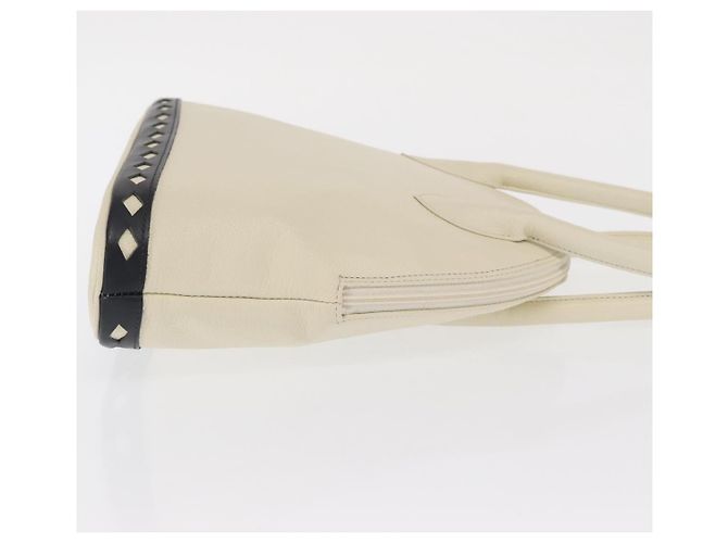 SAINT LAURENT Borsa a mano in pelle bianca Auth 169261V Bianco - vista 6