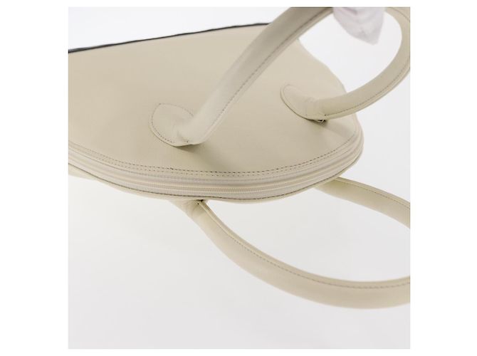 SAINT LAURENT Borsa a mano in pelle bianca Auth 169261V Bianco - vista 7