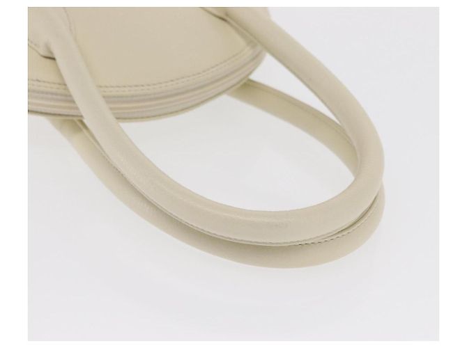 SAINT LAURENT Borsa a mano in pelle bianca Auth 169261V Bianco - vista 8