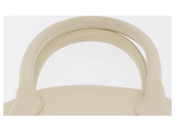 SAINT LAURENT Borsa a mano in pelle bianca Auth 169261V Bianco - vista 9