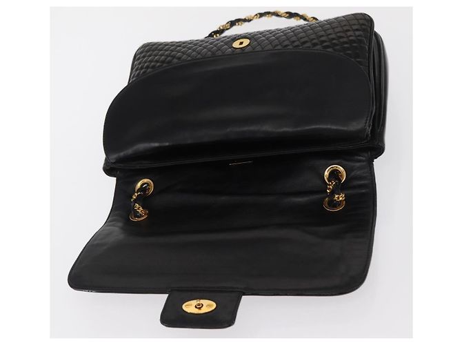 BALLY Borsa a Spalla con Catena Pelle Lucida Nera Oro Auth bs33141 Nero D'oro - vista 10