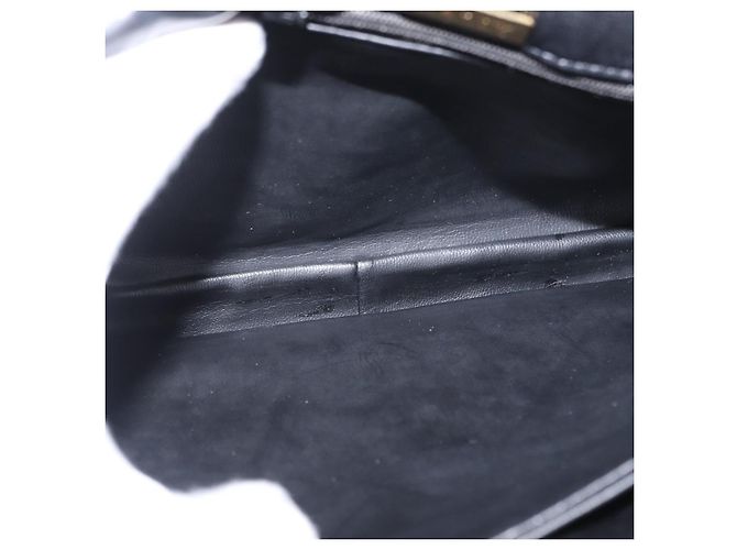 BALLY Borsa a Spalla con Catena Pelle Lucida Nera Oro Auth bs33141 Nero D'oro - vista 11