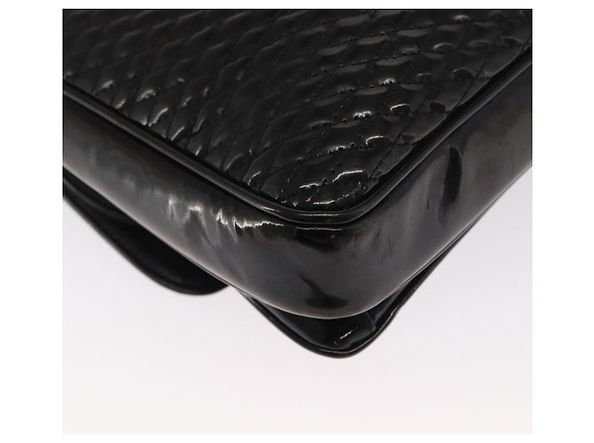 BALLY Borsa a Spalla con Catena Pelle Lucida Nera Oro Auth bs33141 Nero D'oro - vista 15
