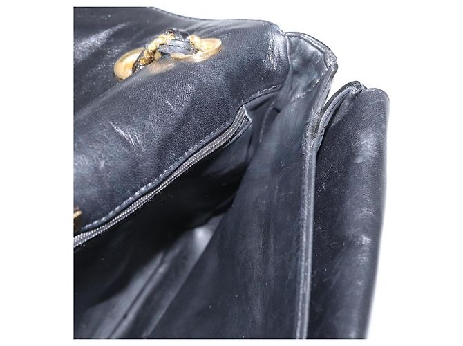 BALLY Borsa a Spalla con Catena Pelle Lucida Nera Oro Auth bs33141 Nero D'oro - vista 20