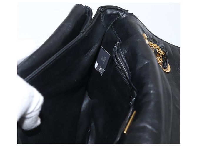 BALLY Borsa a Spalla con Catena Pelle Lucida Nera Oro Auth bs33141 Nero D'oro - vista 21