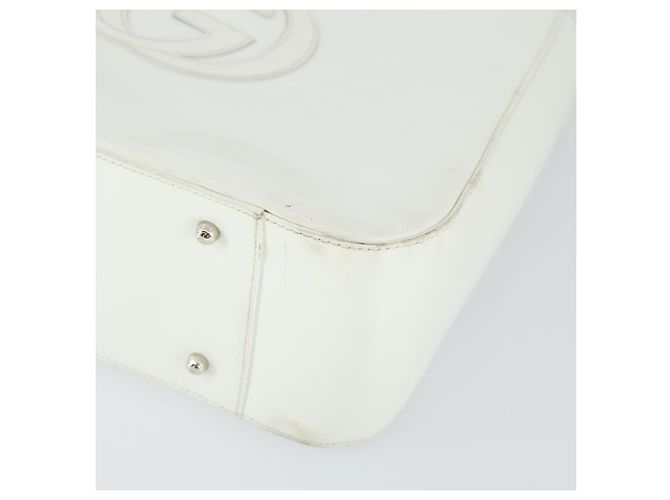 Borsa a mano GUCCI in pelle verniciata bianca Auth ep12976 Bianco - vista 10