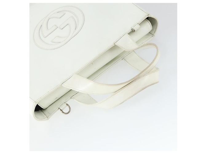 Borsa a mano GUCCI in pelle verniciata bianca Auth ep12976 Bianco - vista 6
