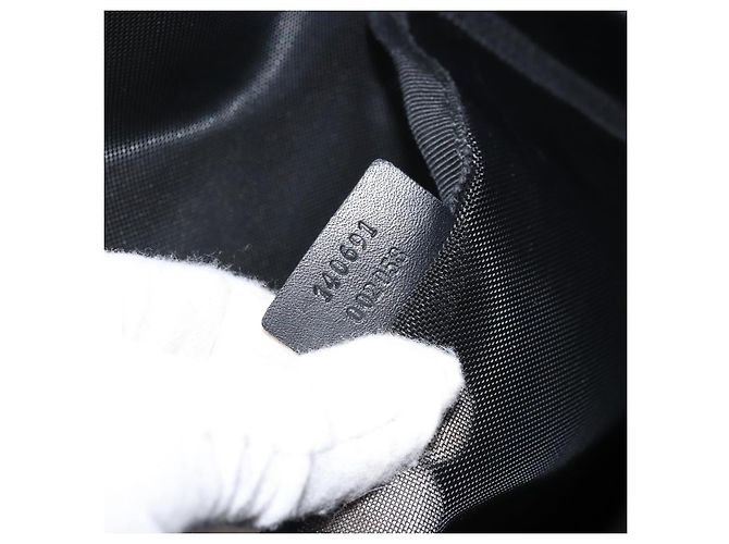 Borsa Tote in Tela Nera GUCCI 140691 Auth ep13293 Nero - vista 19