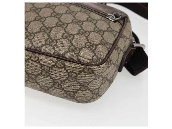 Gucci Borsa a Spalla GG Supreme PVC Beige Argento Auth 170385 - vista 10