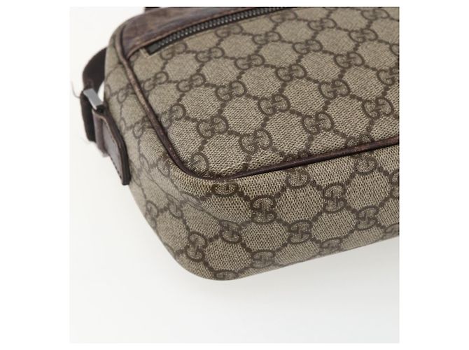 Gucci Borsa a Spalla GG Supreme PVC Beige Argento Auth 170385 - vista 11