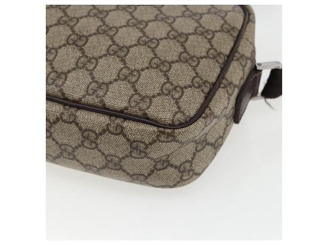 Gucci Borsa a Spalla GG Supreme PVC Beige Argento Auth 170385 - vista 12